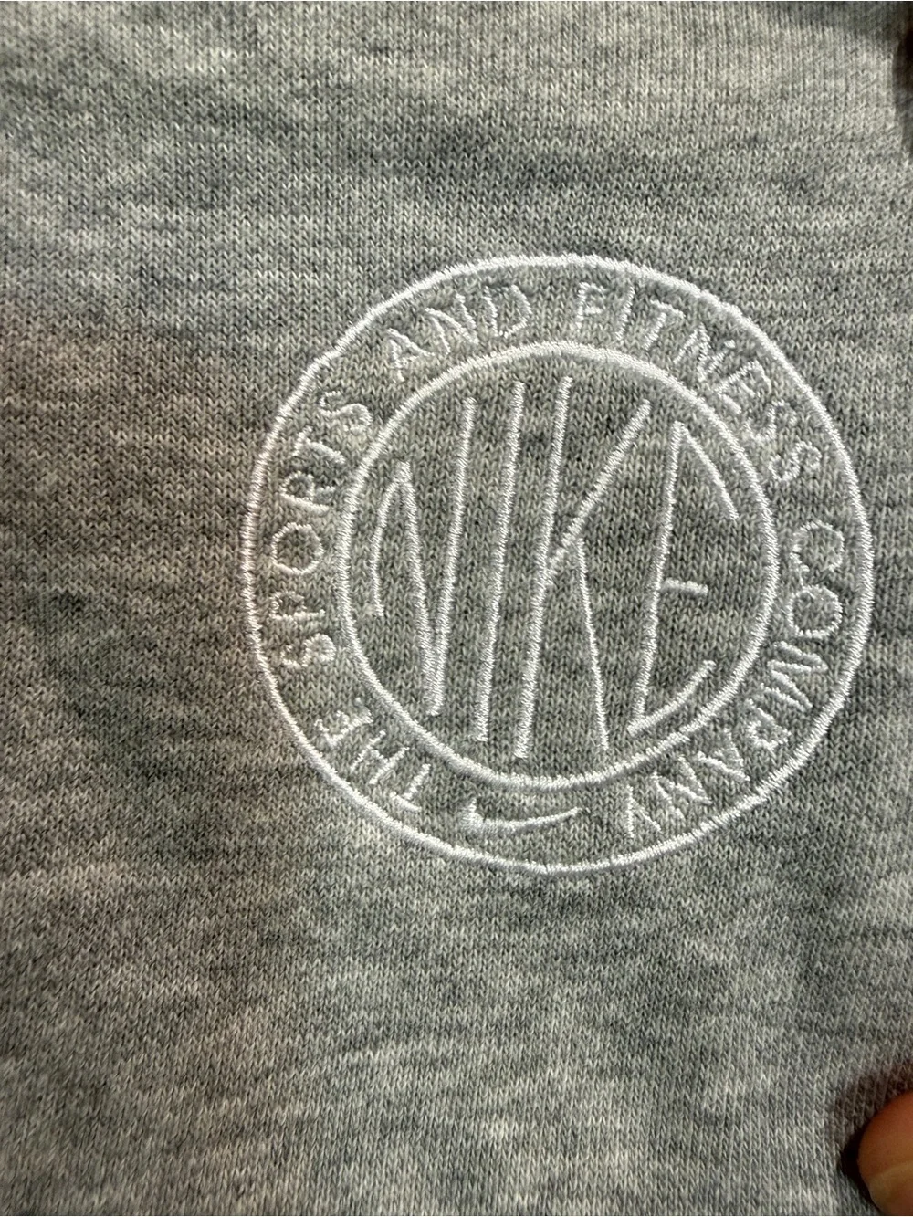 Nike Light Grey Snap-Front Sweatshirt Jacket